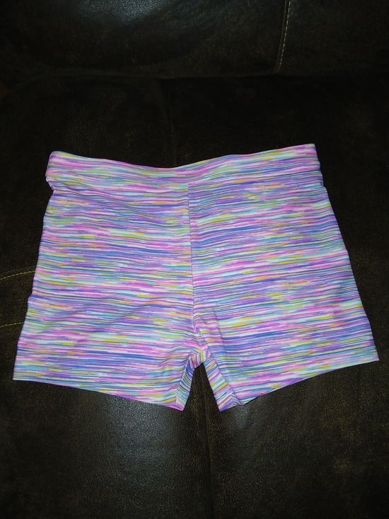 SO Pants - SOGirl's  Multicolor Striped Bike Shorts in Purple, Pink, Yellow